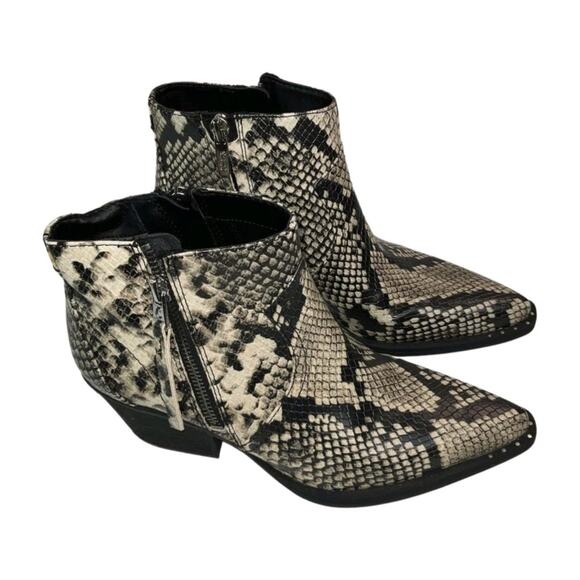 Circus Sam Edelman Western Whistler Point Toe Ankle Bootie Snake Print 6 - Picture 1 of 6